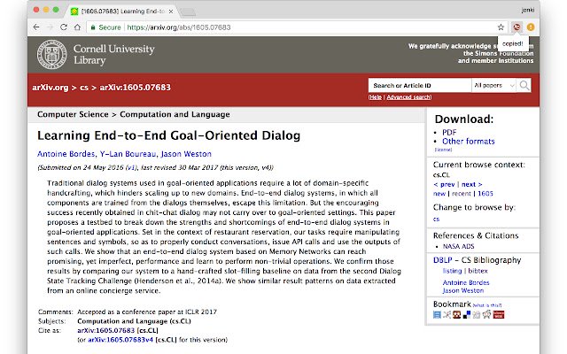 مقطع arXiv من متجر Chrome الإلكتروني ليتم تشغيله باستخدام OffiDocs Chromium عبر الإنترنت