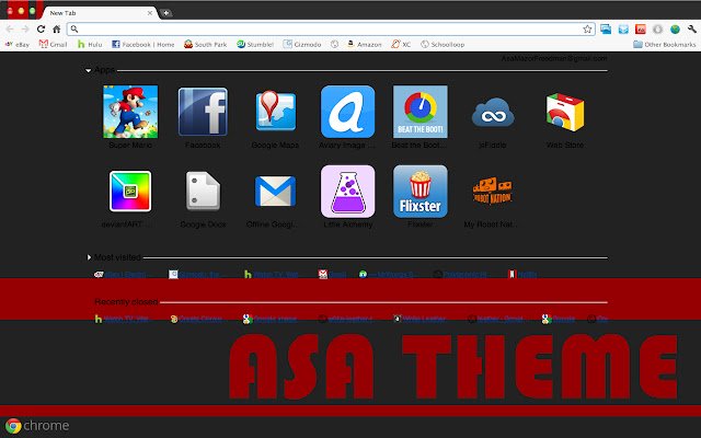 Asa Theme  from Chrome web store to be run with OffiDocs Chromium online