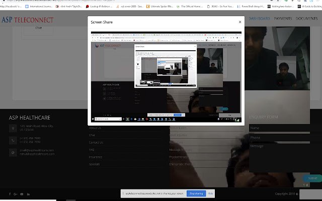 AspTeleConnect ScreenSharing  from Chrome web store to be run with OffiDocs Chromium online
