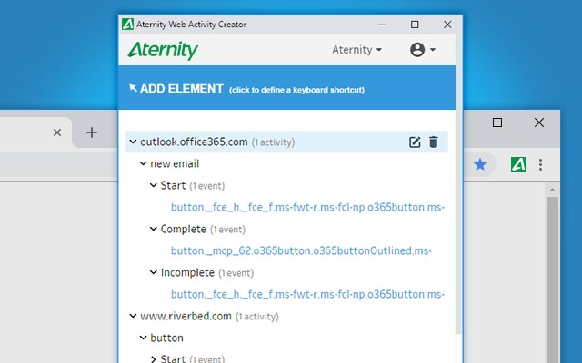 Aternity Web Activity Creator  from Chrome web store to be run with OffiDocs Chromium online