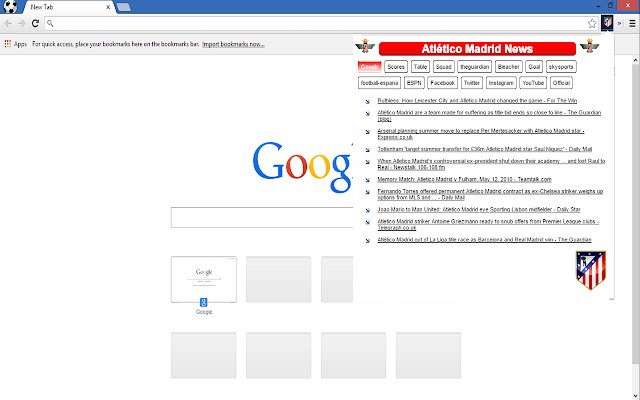 Atlético Madrid News  from Chrome web store to be run with OffiDocs Chromium online