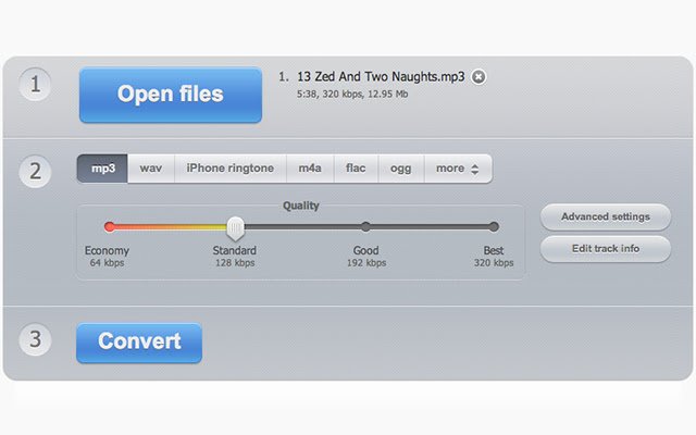 Audio Converter  from Chrome web store to be run with OffiDocs Chromium online