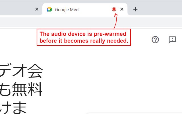 Audio Device Pre warmer  from Chrome web store to be run with OffiDocs Chromium online