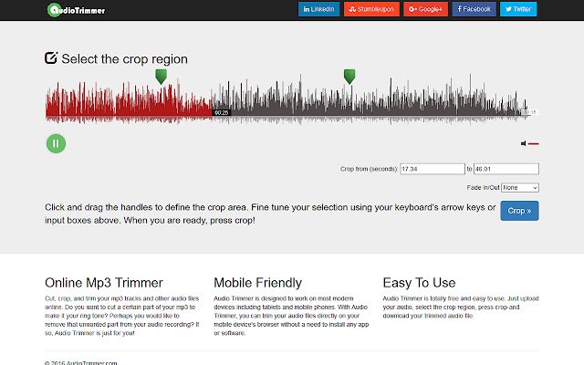 AUDIO TRIMMER dari toko web Chrome untuk dijalankan dengan OffiDocs Chromium online