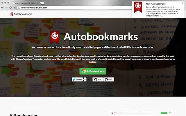 OffiDocs Chromium オンラインで実行される Chrome Web ストアの AutoBookmarks