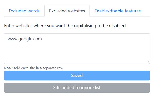 Auto Capitalise Sentence  from Chrome web store to be run with OffiDocs Chromium online