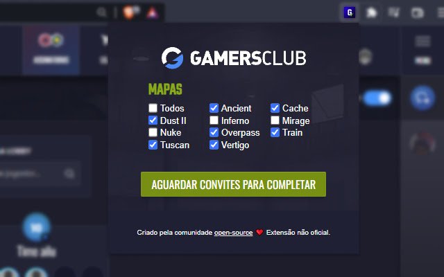 AutoComplete GamersClub  from Chrome web store to be run with OffiDocs Chromium online