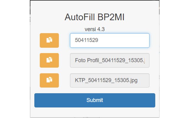 AutoFill BP2MI  from Chrome web store to be run with OffiDocs Chromium online