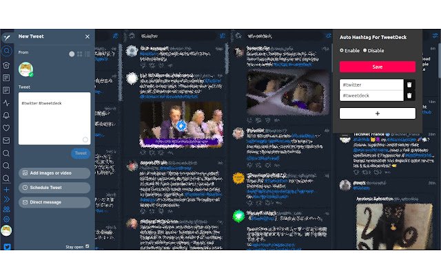 Автоматический хэштег для TweetDeck из интернет-магазина Chrome для запуска с OffiDocs Chromium онлайн