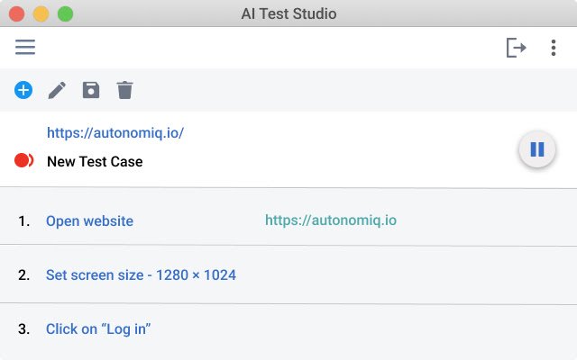 AutonomIQ AI Enterprise Recorder  from Chrome web store to be run with OffiDocs Chromium online