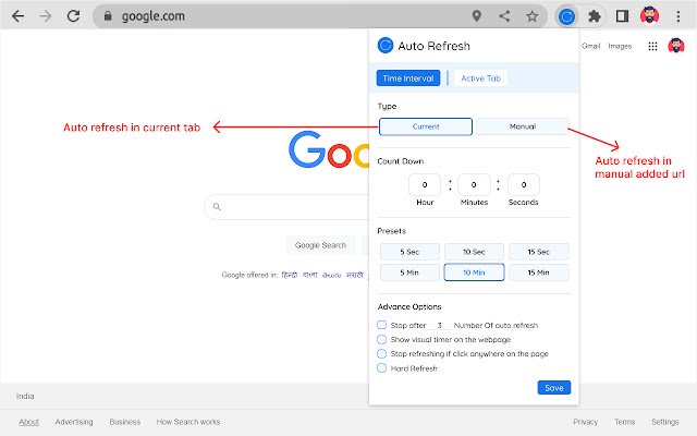 Auto refresh page  from Chrome web store to be run with OffiDocs Chromium online