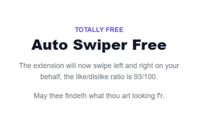 Auto Swiper Free  from Chrome web store to be run with OffiDocs Chromium online
