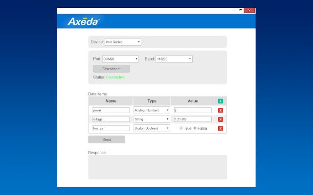 Axeda Data Injector  from Chrome web store to be run with OffiDocs Chromium online