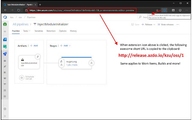 AzDO Linkinator dari toko web Chrome untuk dijalankan dengan OffiDocs Chromium online