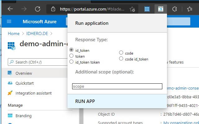 Azure AD App Launcher  from Chrome web store to be run with OffiDocs Chromium online