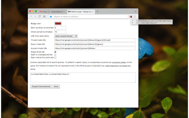 Badge counter for Gmail  from Chrome web store to be run with OffiDocs Chromium online