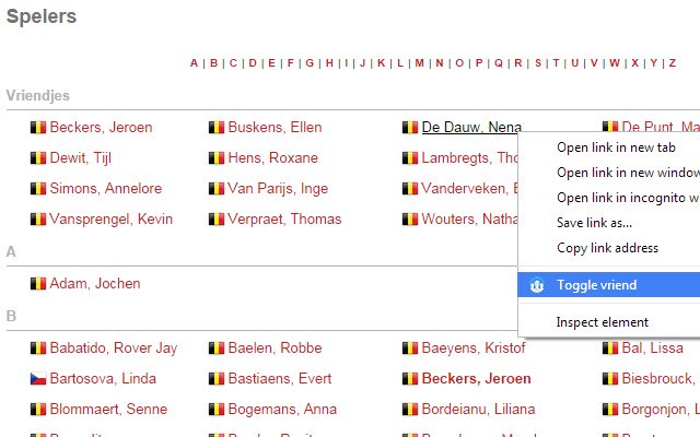 BadmintonVlaanderen  from Chrome web store to be run with OffiDocs Chromium online