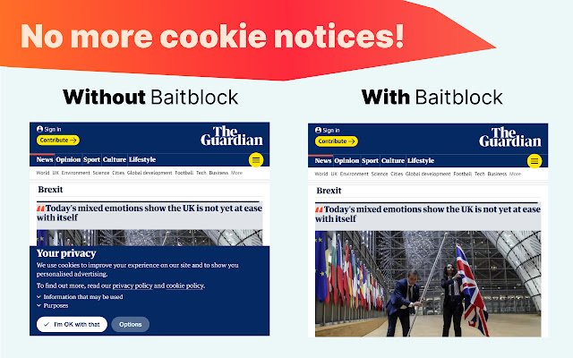 Baitblock: Distraction Blocker  from Chrome web store to be run with OffiDocs Chromium online