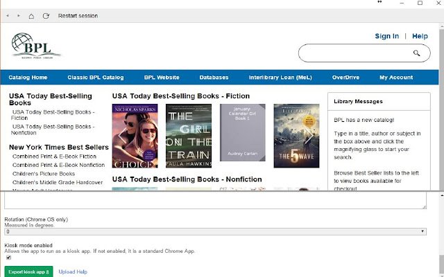 Baldwin Public Library Catalog  from Chrome web store to be run with OffiDocs Chromium online