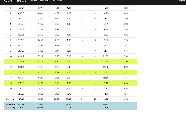 Banana Split Garmin Connect Pace Calculator  from Chrome web store to be run with OffiDocs Chromium online