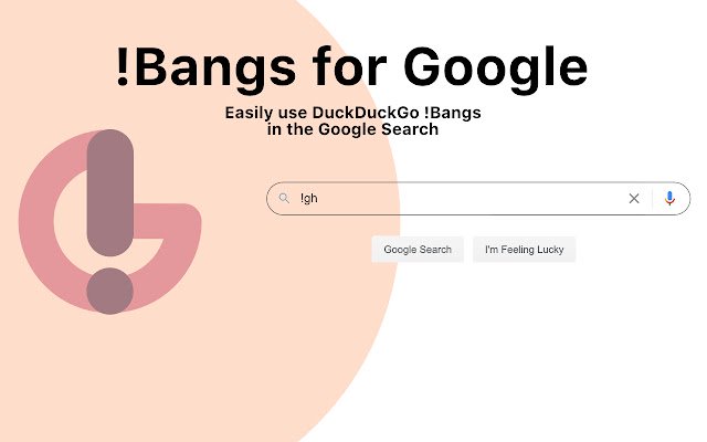 Bangs for Google  from Chrome web store to be run with OffiDocs Chromium online