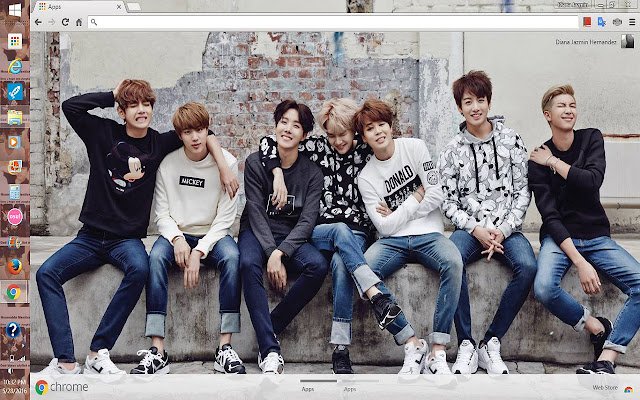 Bangtan Boys  from Chrome web store to be run with OffiDocs Chromium online