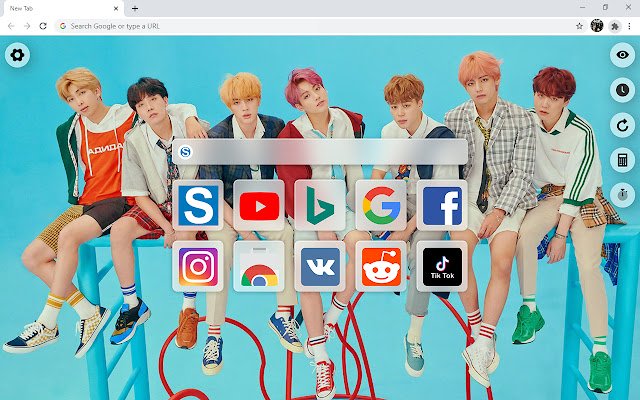 Bangtan Boys Members HD Wallpaper New Tab  from Chrome web store to be run with OffiDocs Chromium online