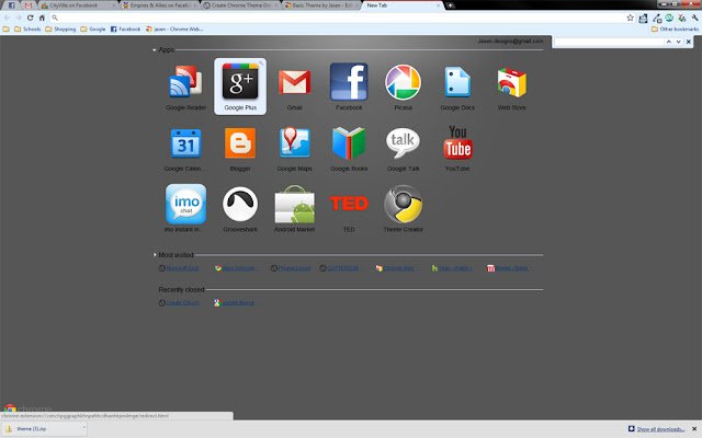 Basic Theme by Jasen  from Chrome web store to be run with OffiDocs Chromium online