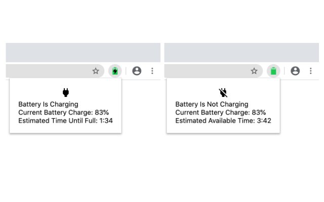 Battery Status  from Chrome web store to be run with OffiDocs Chromium online