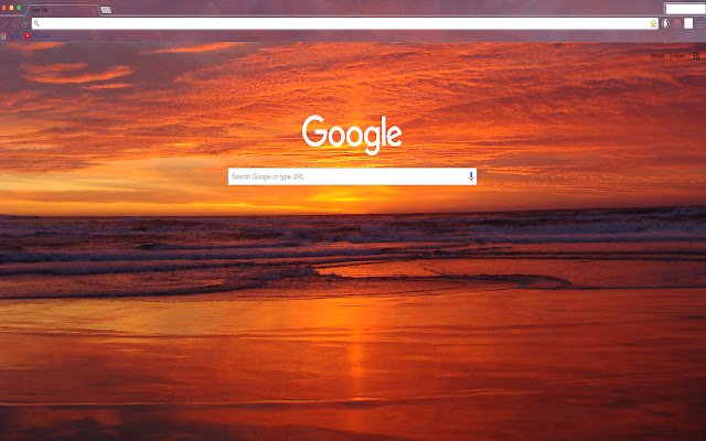 Beach Sunset Theme  from Chrome web store to be run with OffiDocs Chromium online