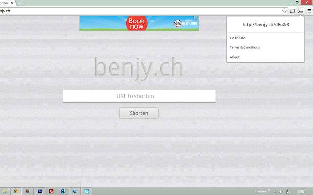 Chrome Web ストアの BENJY.CH URL Shortener を OffiDocs Chromium オンラインで実行