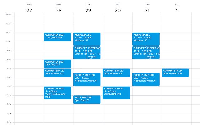 Berkeley Schedule Exporter із веб-магазину Chrome, який можна запускати з OffiDocs Chromium онлайн