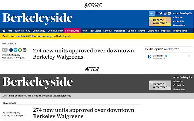 Berkeleyside Unhooked  from Chrome web store to be run with OffiDocs Chromium online