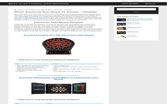 Best Darts to Buy Reviews  from Chrome web store to be run with OffiDocs Chromium online