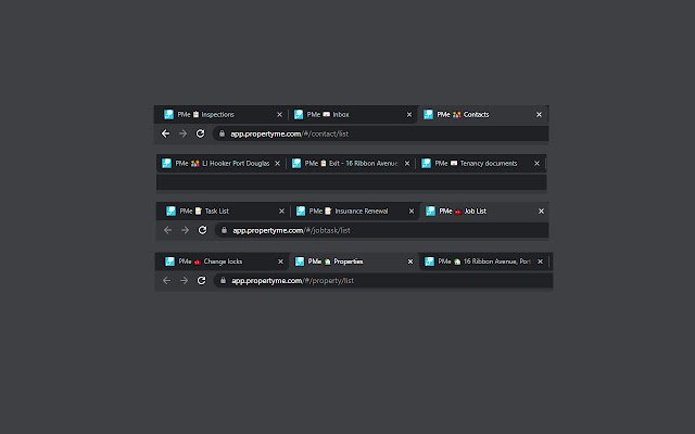 Better PropertyMe Tab Titles  from Chrome web store to be run with OffiDocs Chromium online
