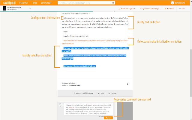 Better Wattpad Interface  from Chrome web store to be run with OffiDocs Chromium online