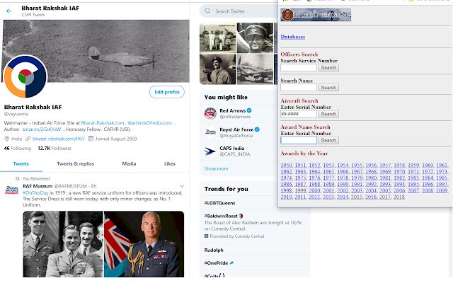 Bharat Rakshak Indian Air Force  from Chrome web store to be run with OffiDocs Chromium online