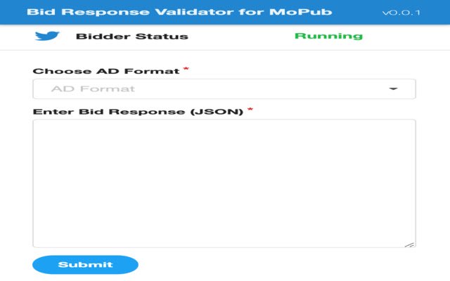 Bid Response Validator for MoPub  from Chrome web store to be run with OffiDocs Chromium online