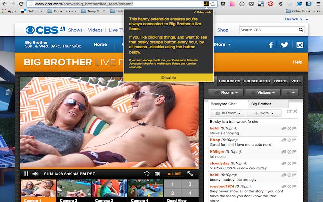 Big Brother 24/7 Live Feeds  from Chrome web store to be run with OffiDocs Chromium online