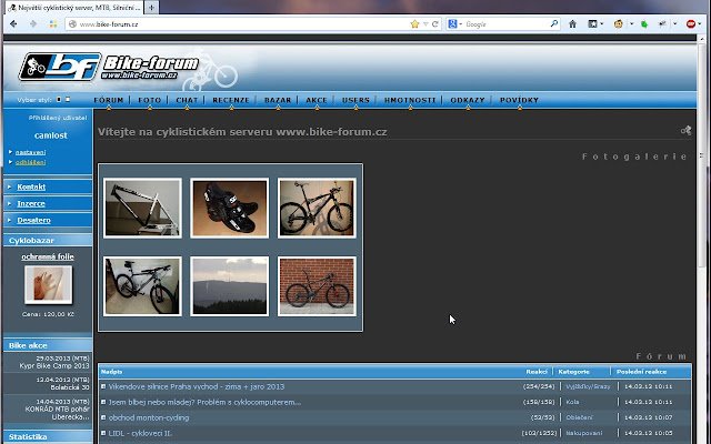 Bike Forum.cz  from Chrome web store to be run with OffiDocs Chromium online