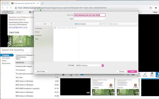 Birmingham Panopto Keeper  from Chrome web store to be run with OffiDocs Chromium online