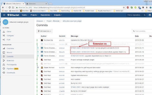 Bitbucket JIRA Linker  from Chrome web store to be run with OffiDocs Chromium online