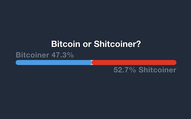 Bitcoiner or Shitcoiner?  from Chrome web store to be run with OffiDocs Chromium online