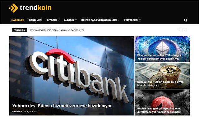 Bitcoin Haberleri  from Chrome web store to be run with OffiDocs Chromium online