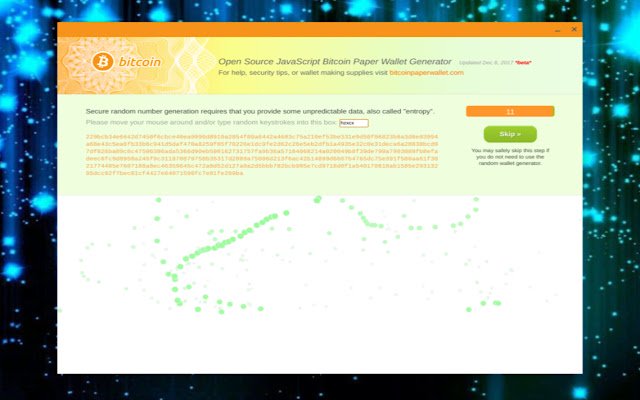 Bitcoin Paper Wallet Maker  from Chrome web store to be run with OffiDocs Chromium online