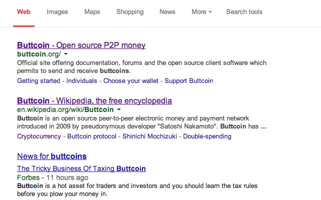 Bitcoin To Buttcoin  from Chrome web store to be run with OffiDocs Chromium online