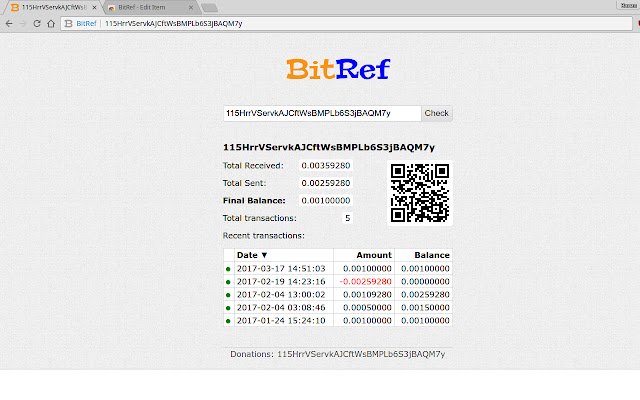 BitRef  from Chrome web store to be run with OffiDocs Chromium online