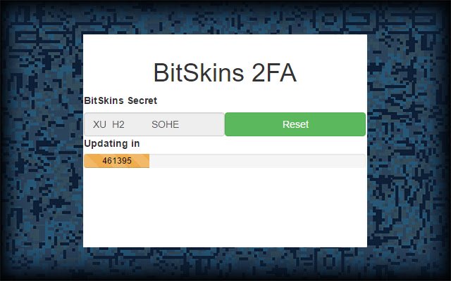 BitSkins Two Factor Authenticator  from Chrome web store to be run with OffiDocs Chromium online