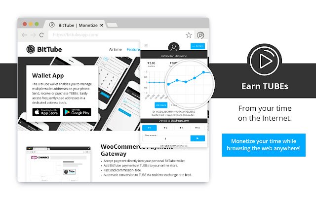 BitTube AirTime, Donations, Adblocker, Wallet из интернет-магазина Chrome будут работать с OffiDocs Chromium онлайн