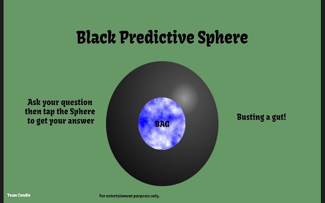 Black Predictive Sphere mula sa Chrome web store na tatakbo sa OffiDocs Chromium online